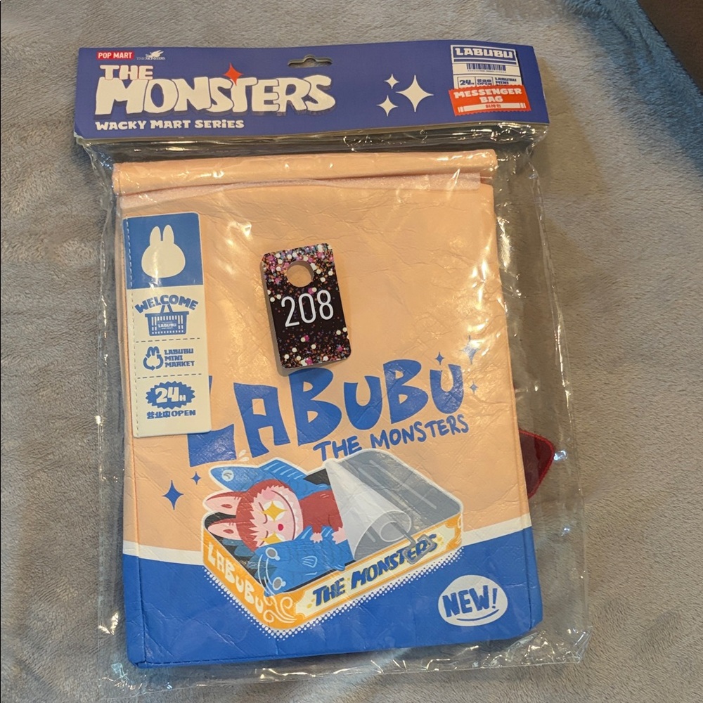208, NWT Labubu The Monsters Wacky Mart Series Bag
